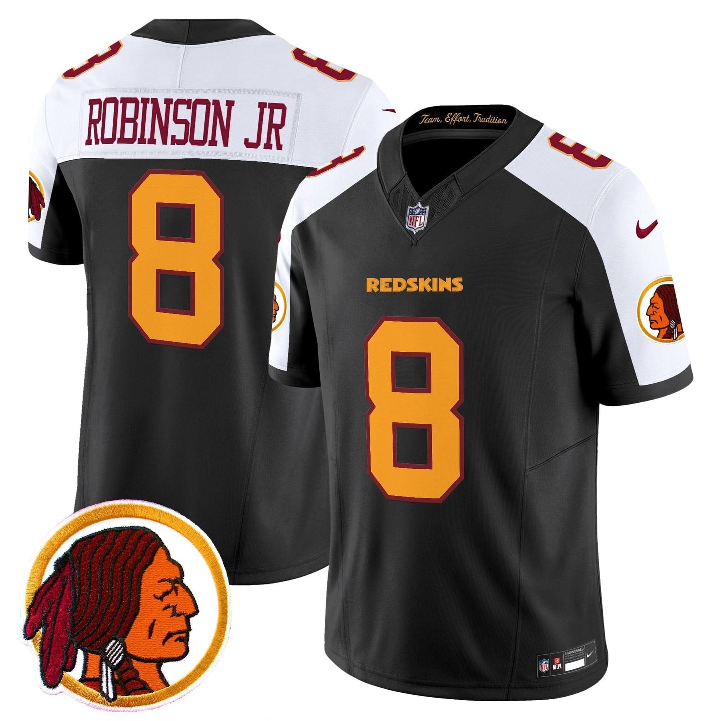 Washington Redskins Throwback Vapor Limited Jersey V2 - All Stitched