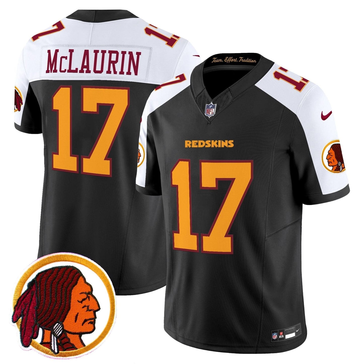 Washington Redskins Throwback Vapor Limited Jersey V2 - All Stitched