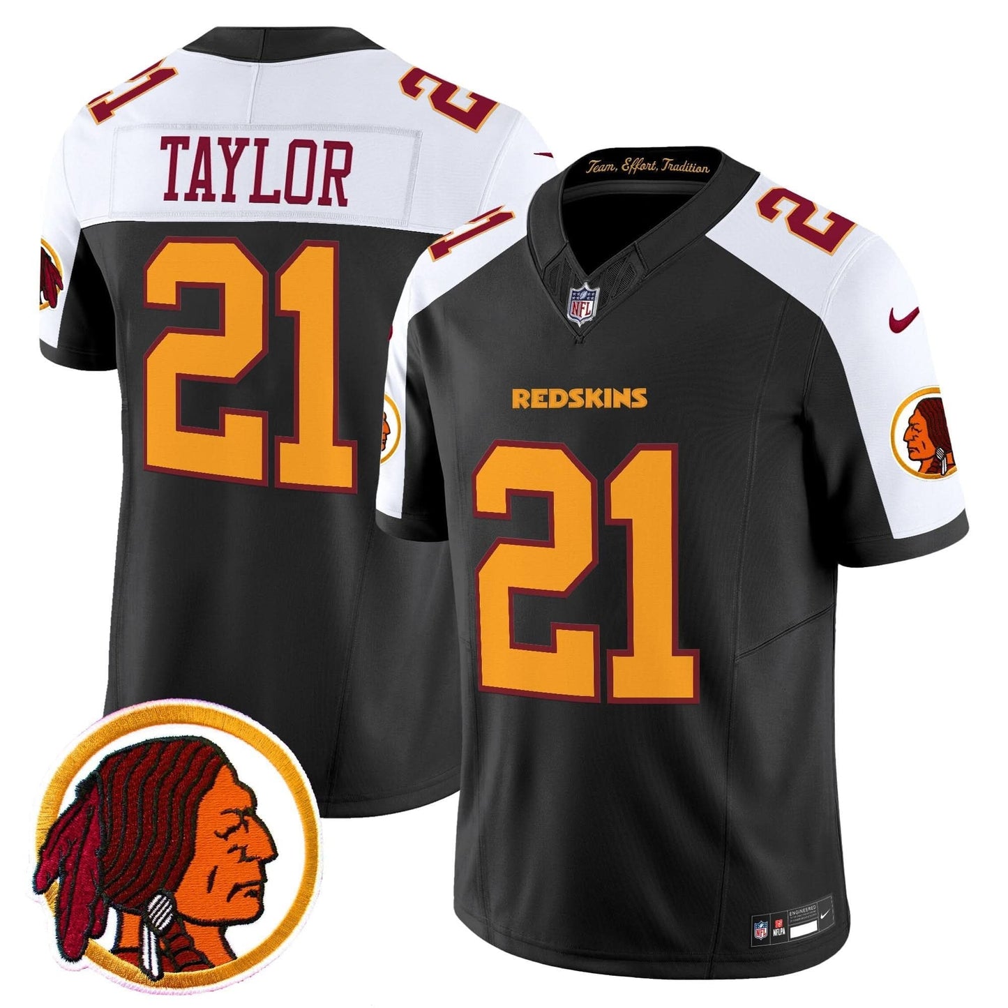 Washington Redskins Throwback Vapor Limited Jersey V2 - All Stitched