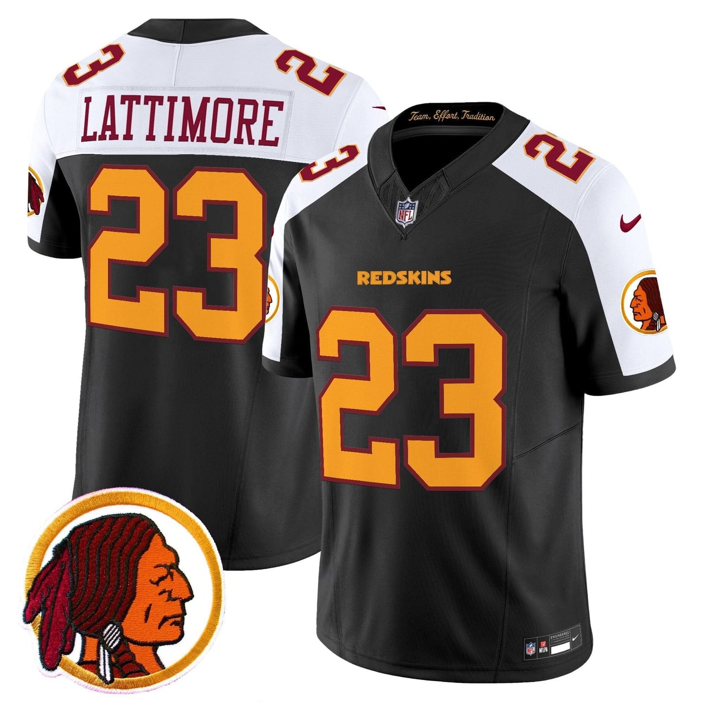 Washington Redskins Throwback Vapor Limited Jersey V2 - All Stitched