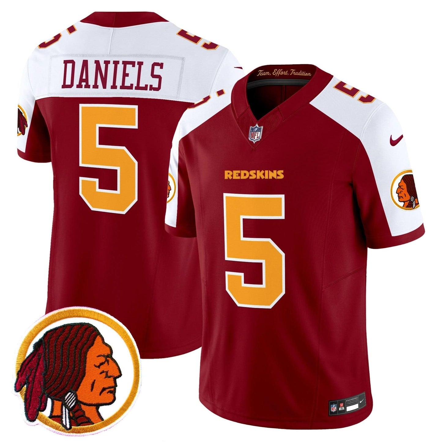 Washington Redskins Throwback Vapor Limited Jersey V2 - All Stitched