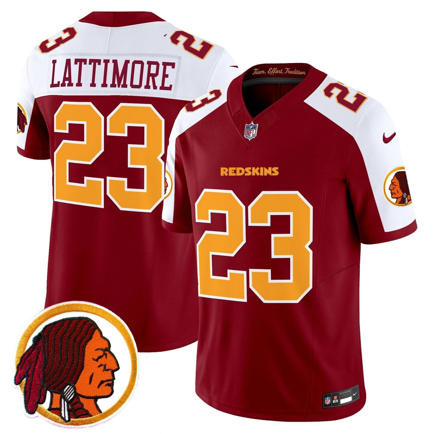 Washington Redskins Throwback Vapor Limited Jersey V2 - All Stitched