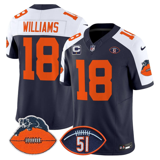 Chicago Bears Dick Butkus Patch Throwback Vapor Limited Jersey - All Stitched