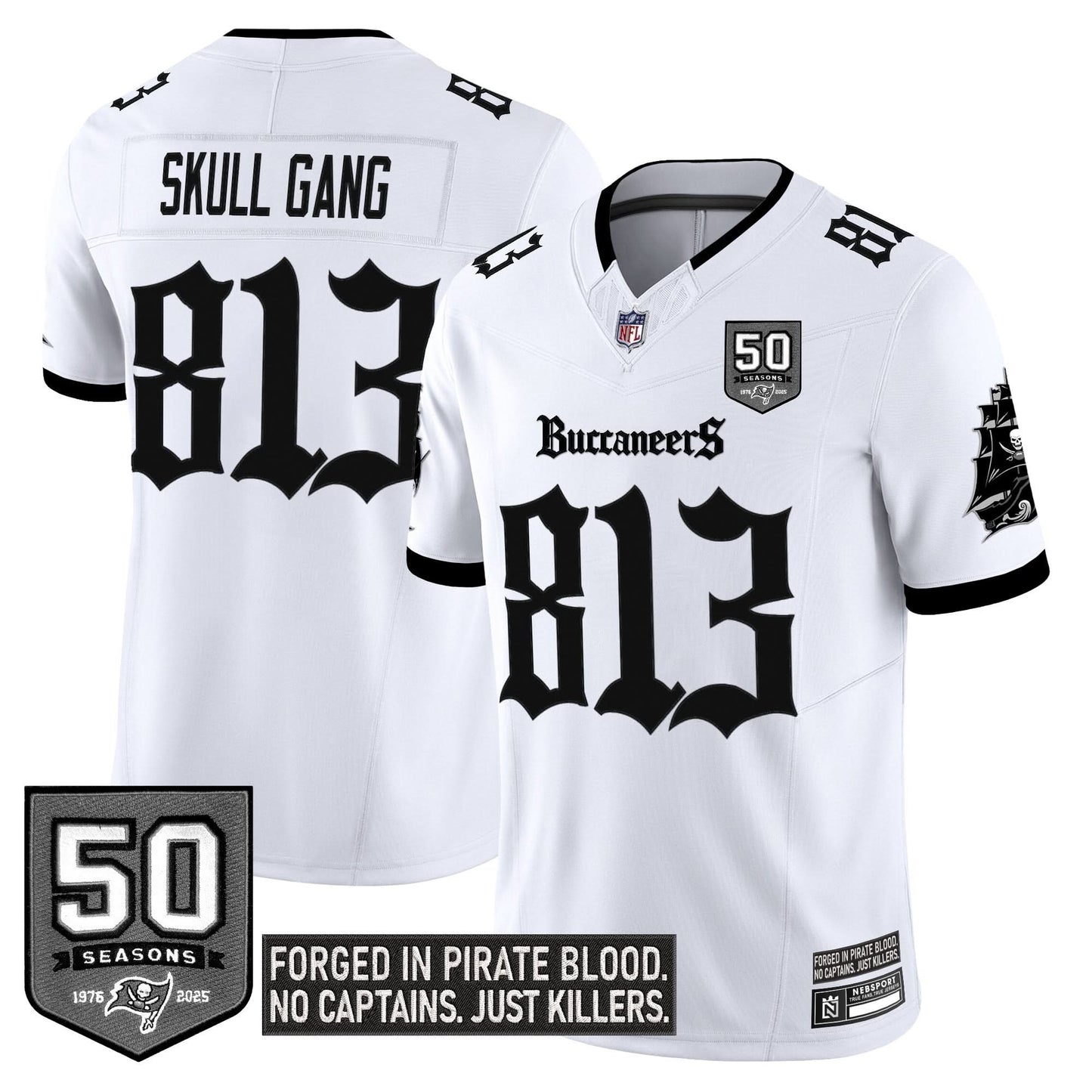 Tampa Bay Buccaneers 'Gothic Pirate Shadows Edition' Limited Jersey - All Stitched