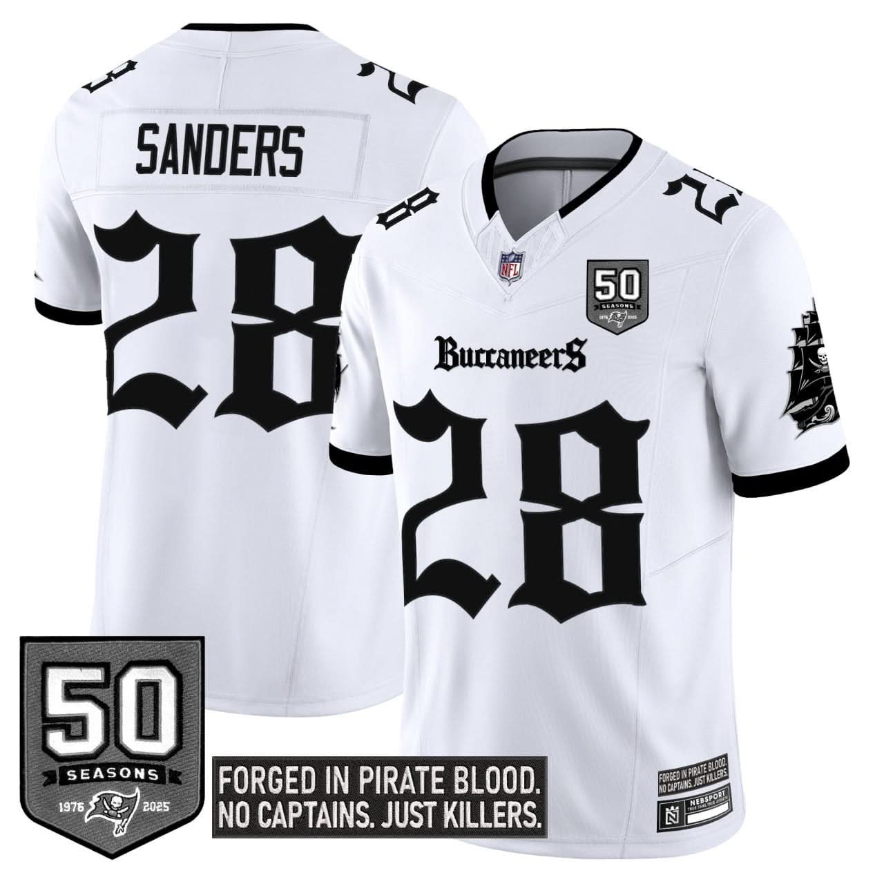 Tampa Bay Buccaneers 'Gothic Pirate Shadows Edition' Limited Jersey - All Stitched