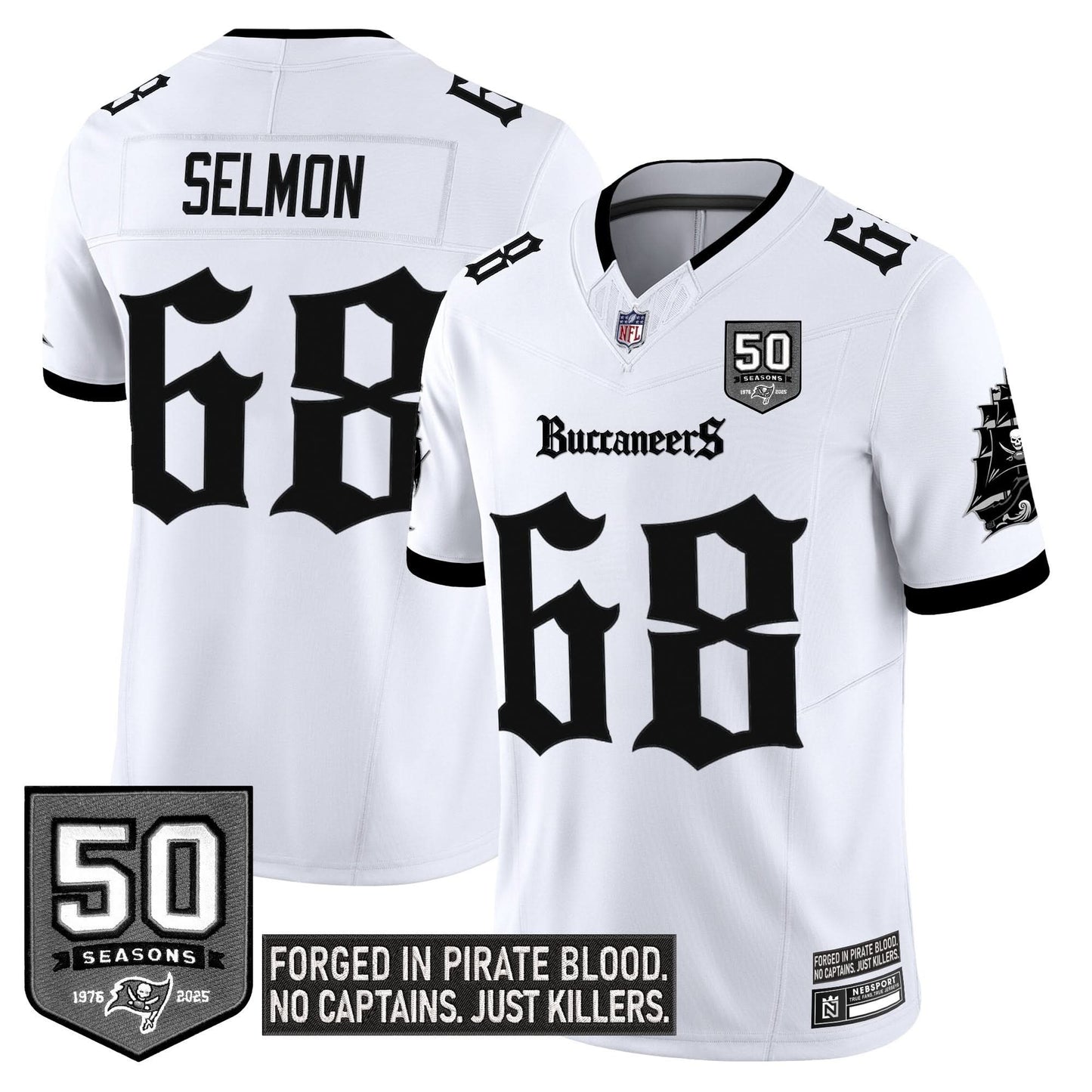 Tampa Bay Buccaneers 'Gothic Pirate Shadows Edition' Limited Jersey - All Stitched