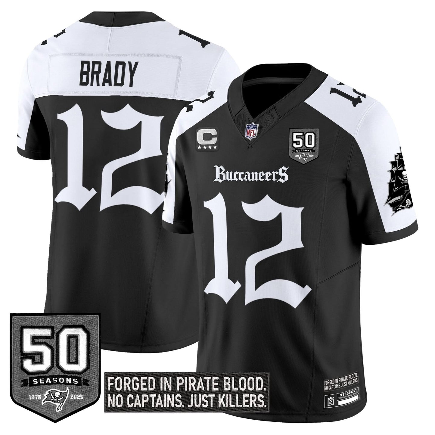 Tampa Bay Buccaneers 'Gothic Pirate Shadows Edition' Limited Jersey - All Stitched