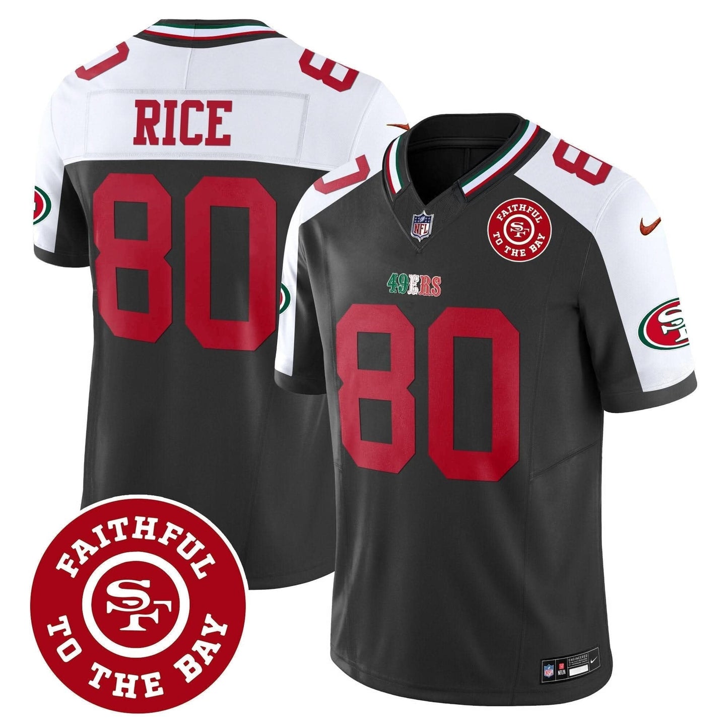 49ers Mexico Faithful To The Bay Patch Vapor Jersey - All Stitched
