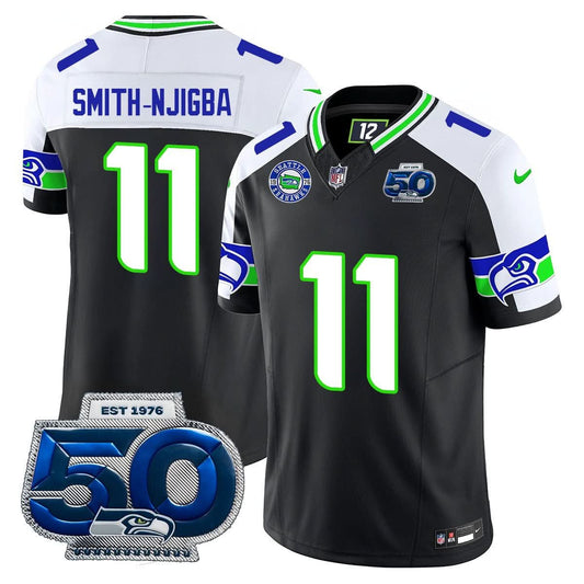 Seattle Seahawks 50th Season Vapor Limited Jersey - All Stitcheds
