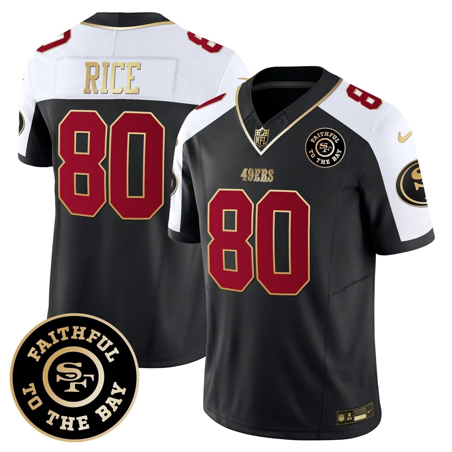 49ers Faithful To The Bay Patch Vapor Limited Jersey V6 - All Stitched
