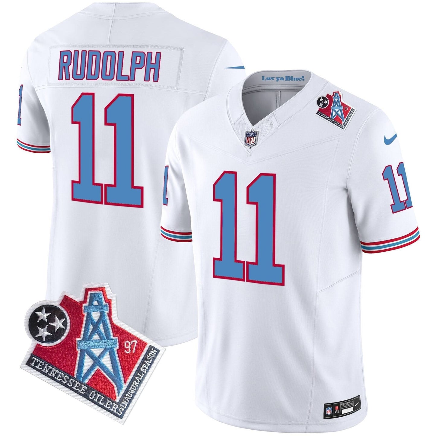 Titans 1997 Throwback Vapor Limited Jersey - All Stitched
