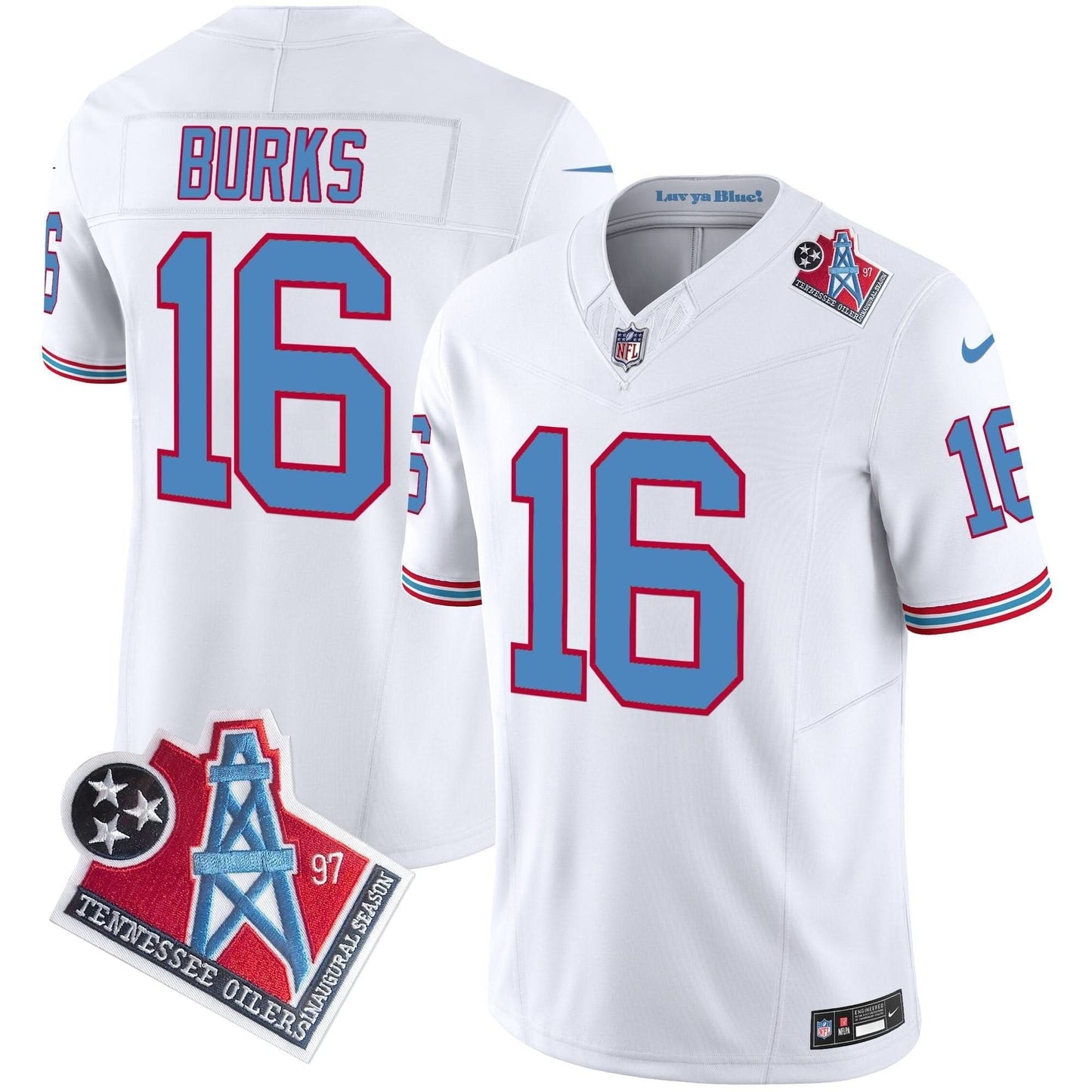 Titans 1997 Throwback Vapor Limited Jersey - All Stitched