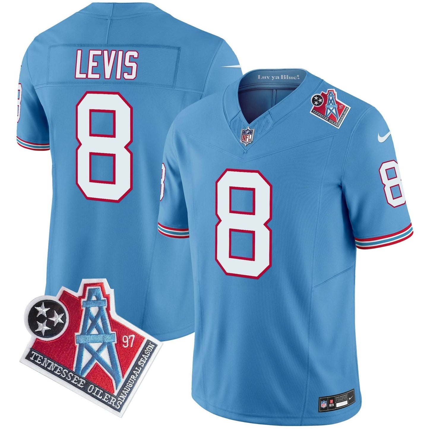 Titans 1997 Throwback Vapor Limited Jersey - All Stitched