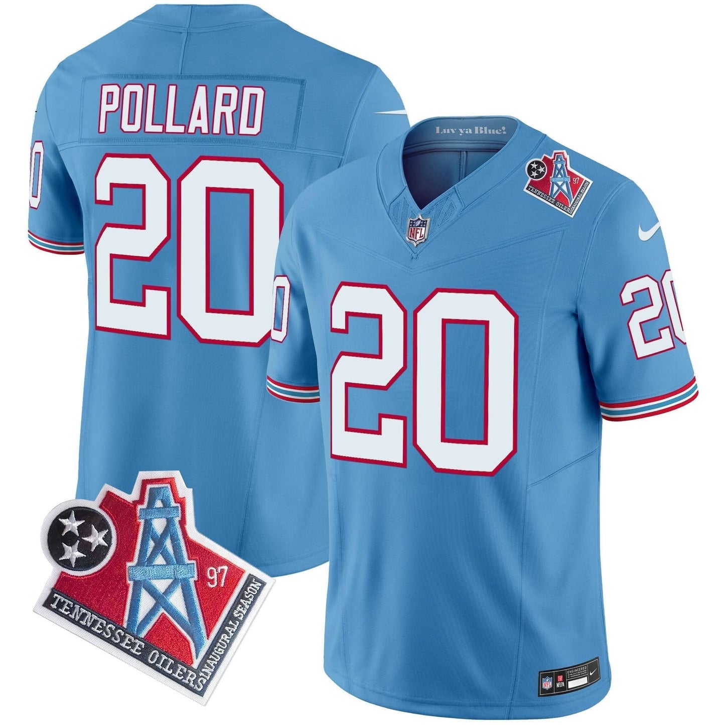 Titans 1997 Throwback Vapor Limited Jersey - All Stitched