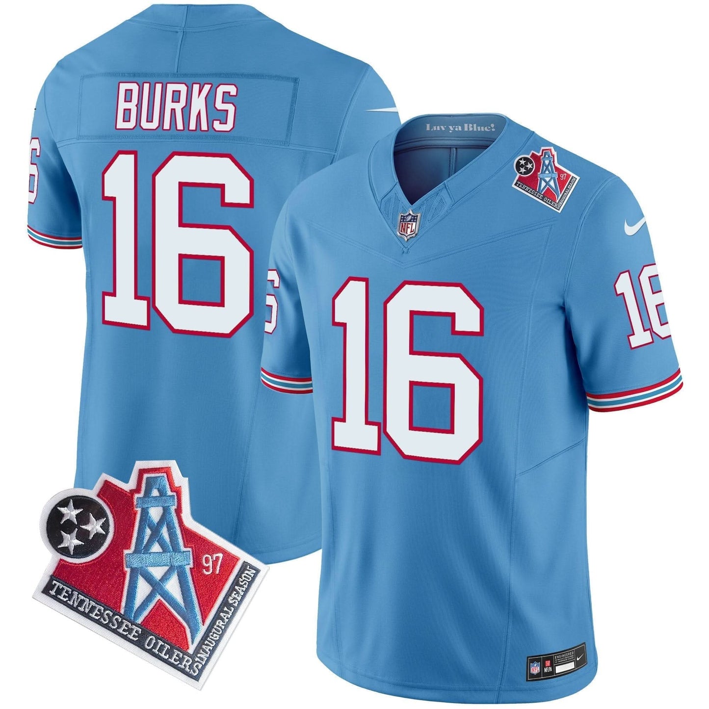 Titans 1997 Throwback Vapor Limited Jersey - All Stitched
