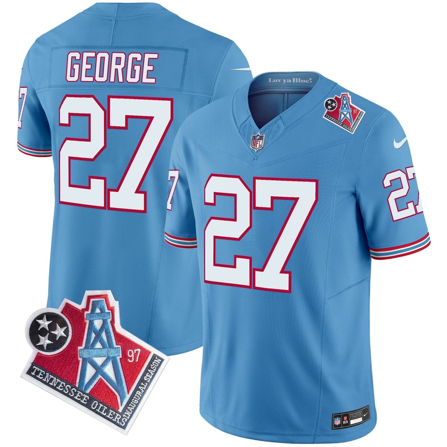 Titans 1997 Throwback Vapor Limited Jersey - All Stitched