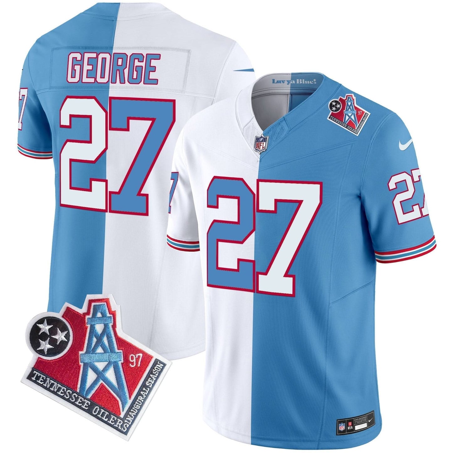 Titans 1997 Throwback Vapor Limited Jersey - All Stitched