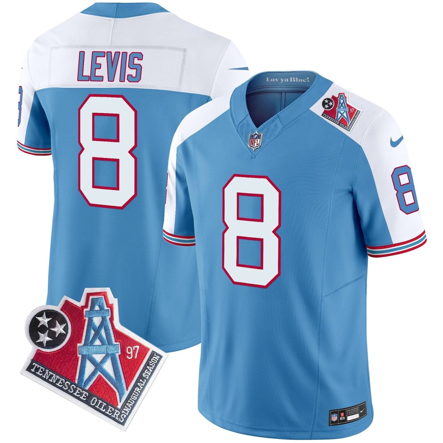 Titans 1997 Throwback Vapor Limited Jersey - All Stitched