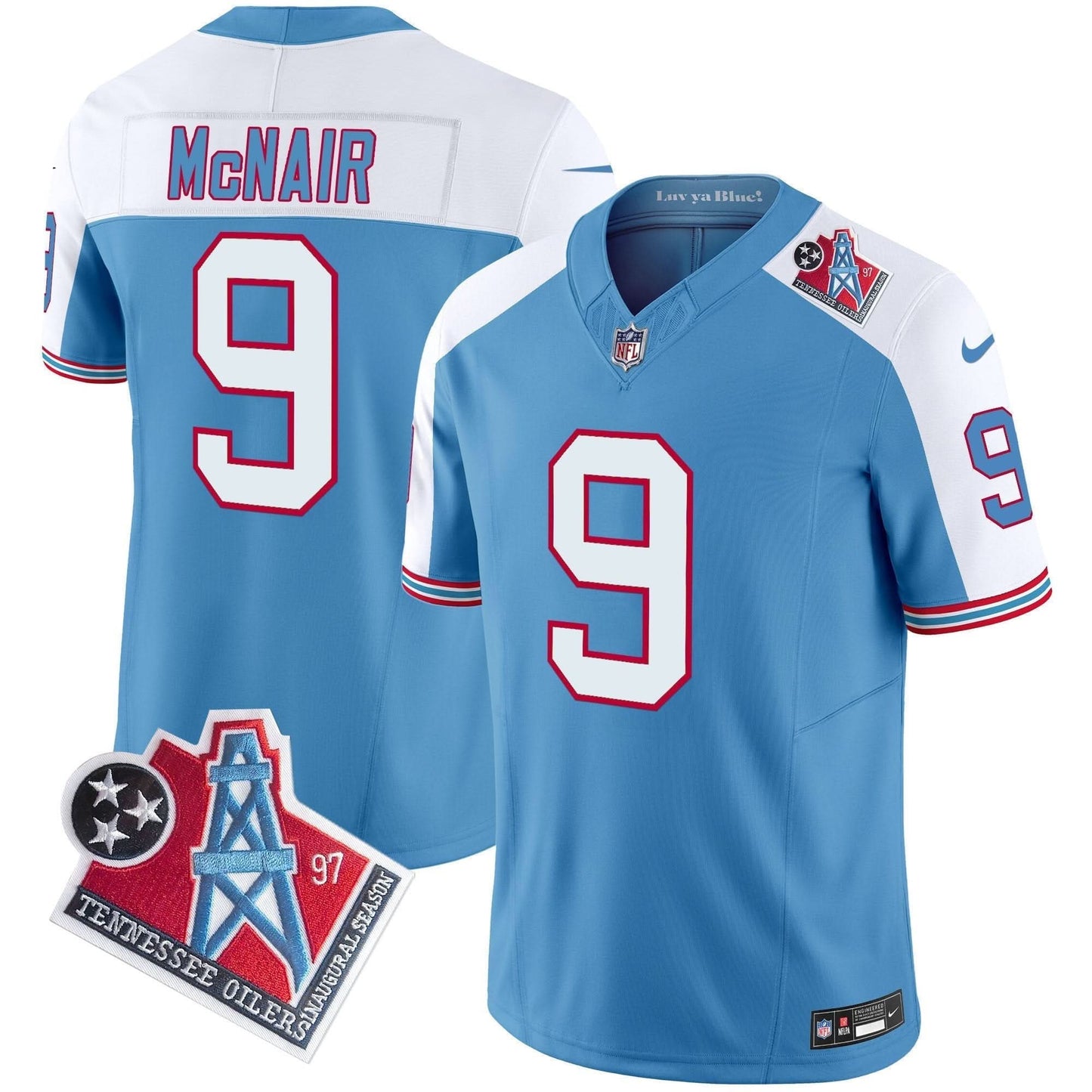 Titans 1997 Throwback Vapor Limited Jersey - All Stitched