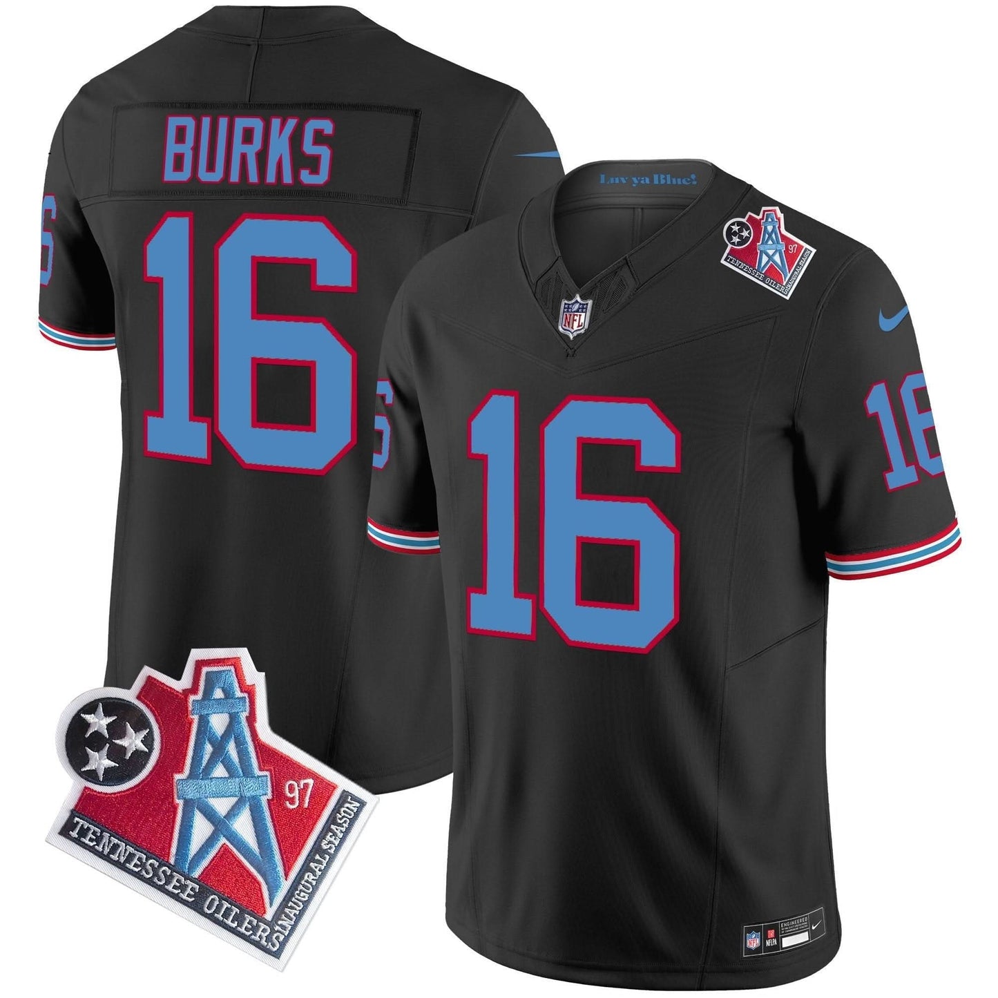 Titans 1997 Throwback Vapor Limited Jersey - All Stitched