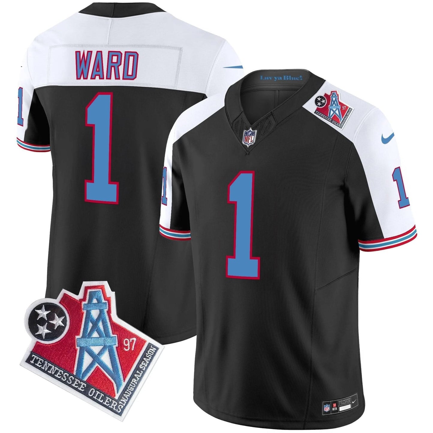Titans 1997 Throwback Vapor Limited Jersey - All Stitched