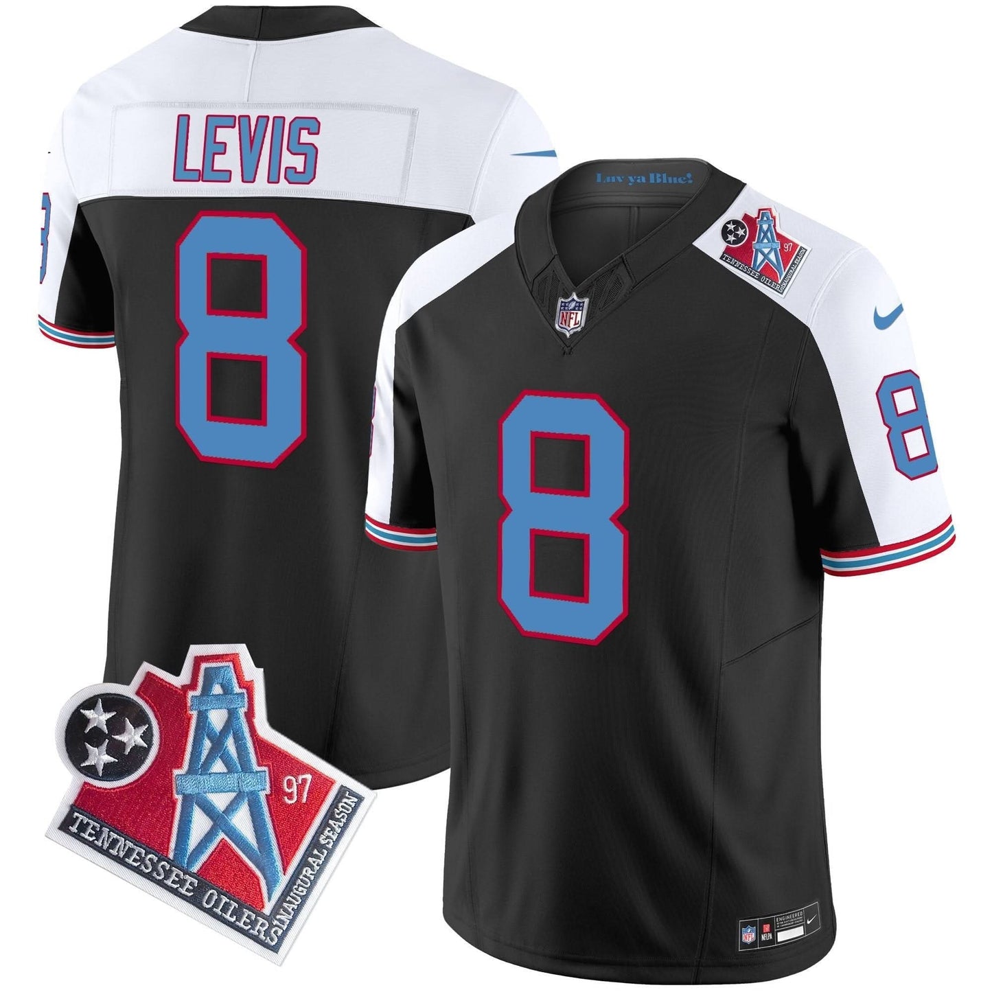 Titans 1997 Throwback Vapor Limited Jersey - All Stitched
