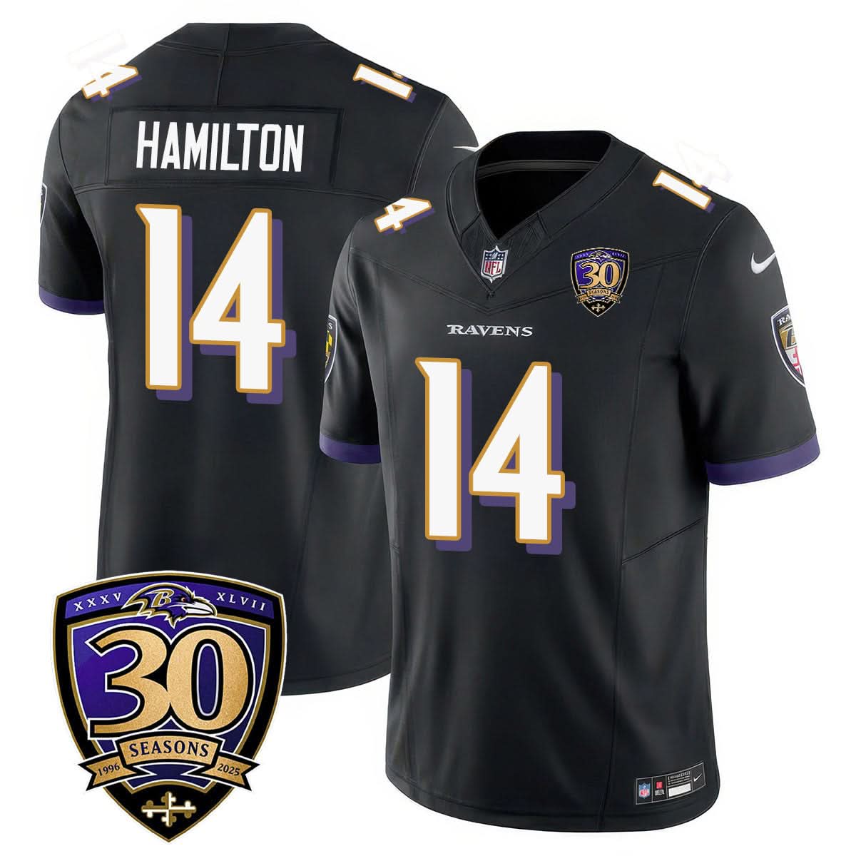 Baltimore Ravens Limited 30th Season Jersey - All Stitched