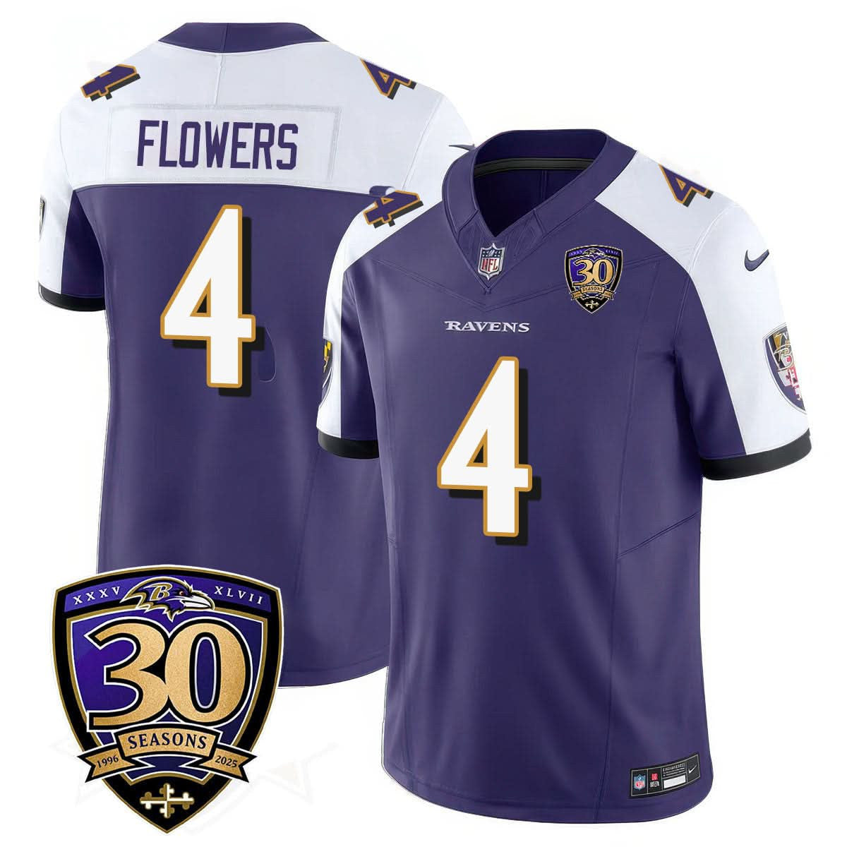 Baltimore Ravens Limited 30th Season Jersey - All Stitched