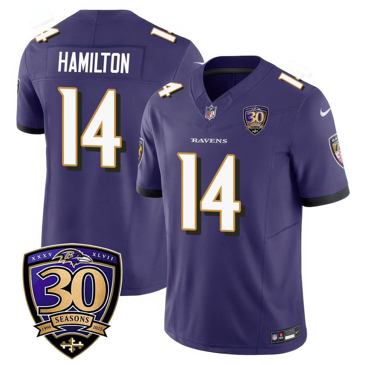 Baltimore Ravens Limited 30th Season Jersey - All Stitched