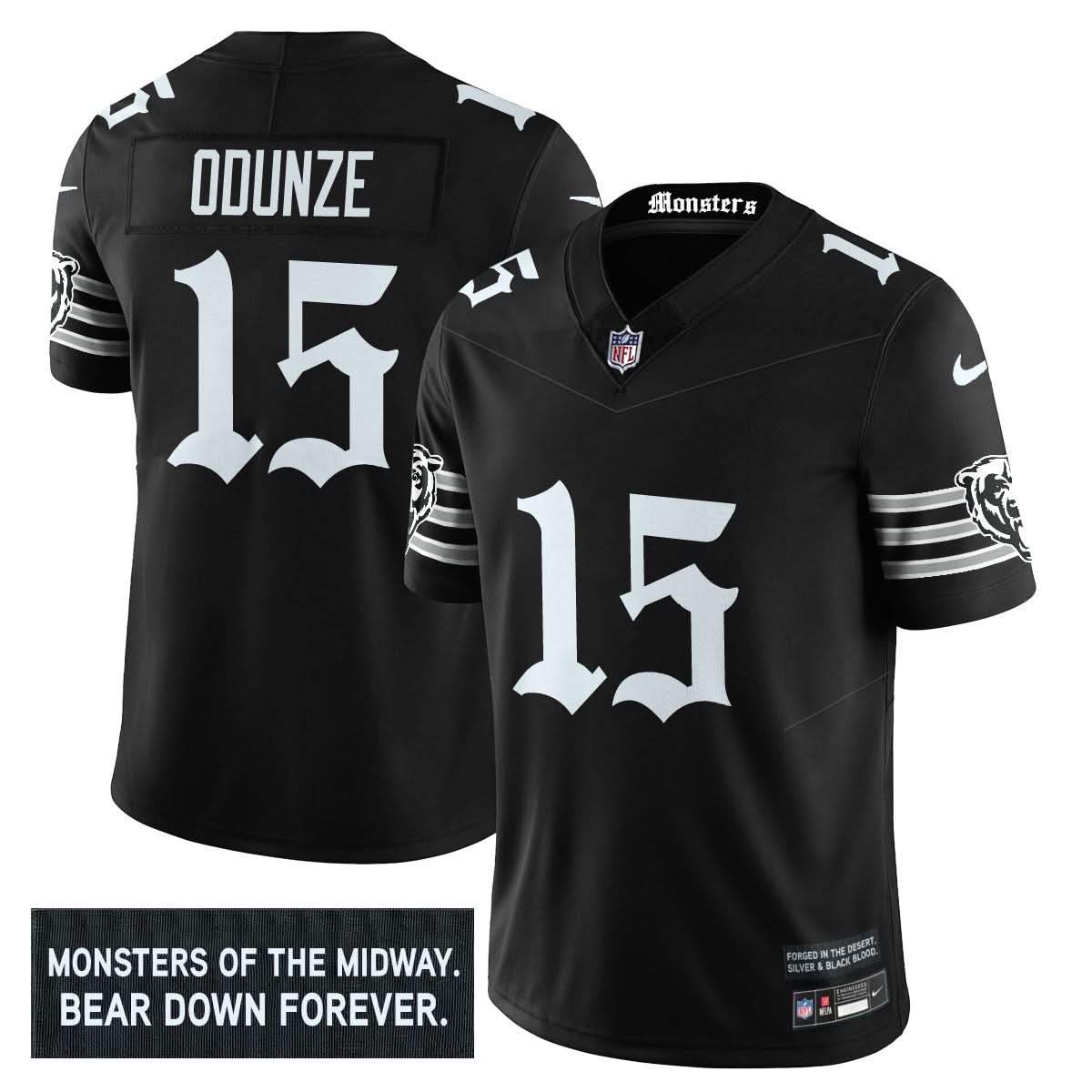 Chicago Bears 'Gothic Monsters Edition' Vapor Limited Jersey - All Stitched