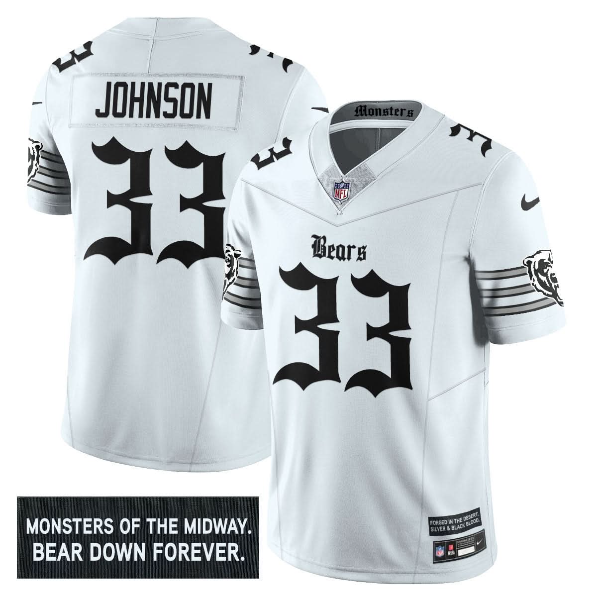 Chicago Bears 'Gothic Monsters Edition' Vapor Limited Jersey - All Stitched