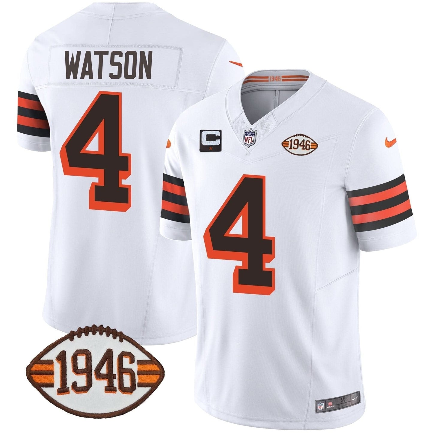 Browns 1946 75th Anniversary Patch Jersey - All Stitched