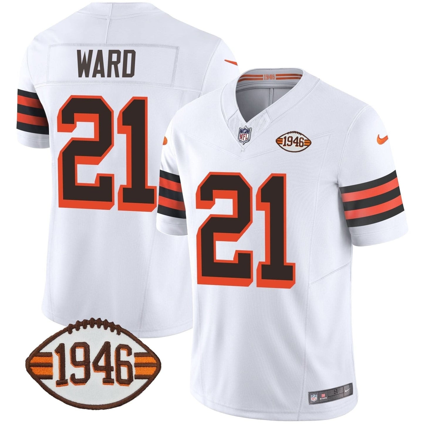Browns 1946 75th Anniversary Patch Jersey - All Stitched