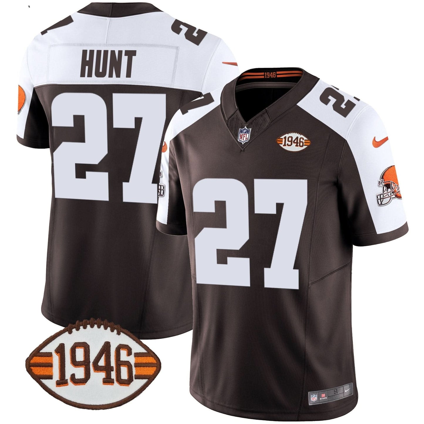 Browns 1946 75th Anniversary Patch Jersey - All Stitched