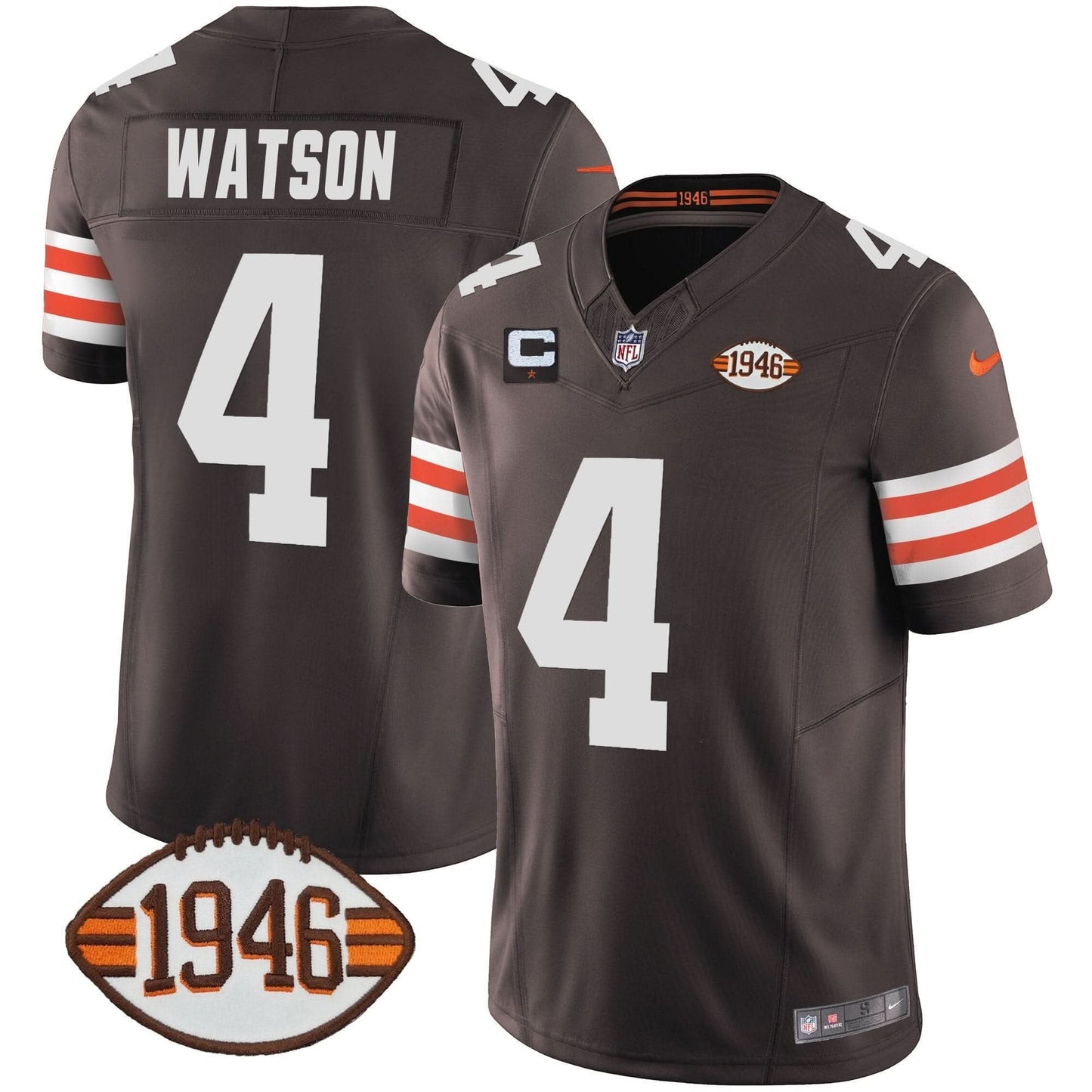 Browns 1946 75th Anniversary Patch Jersey - All Stitched