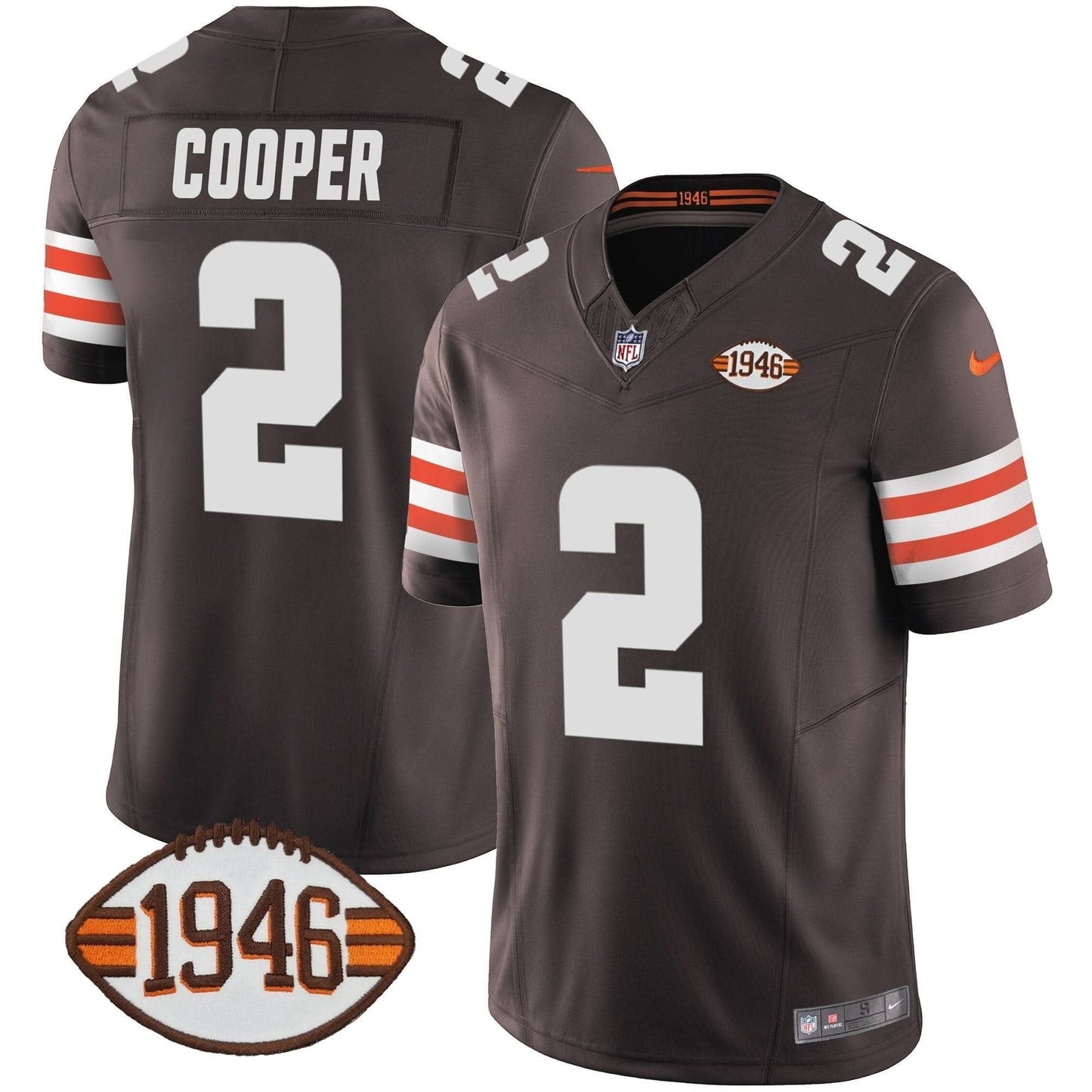 Browns 1946 75th Anniversary Patch Jersey - All Stitched