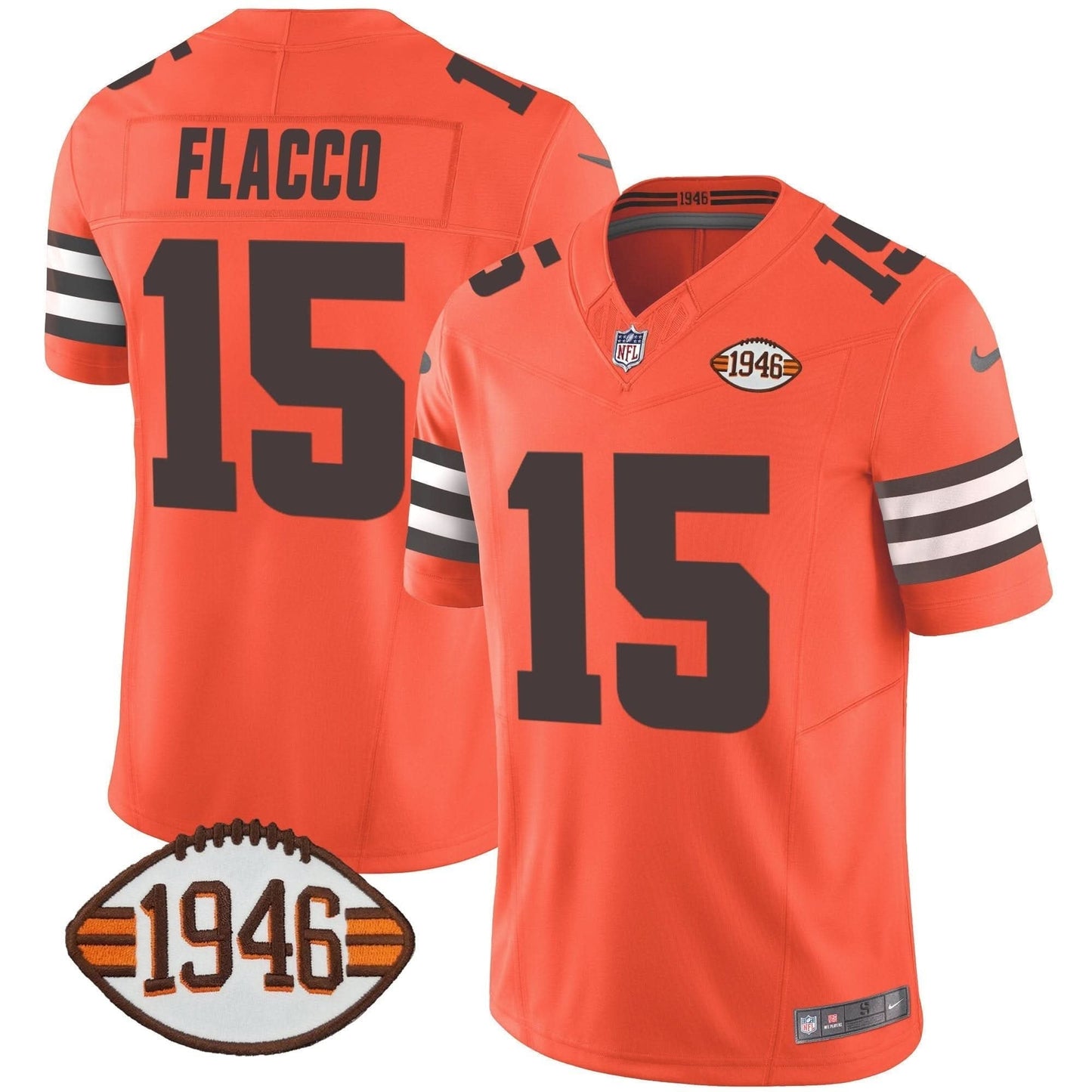 Browns 1946 75th Anniversary Patch Jersey - All Stitched