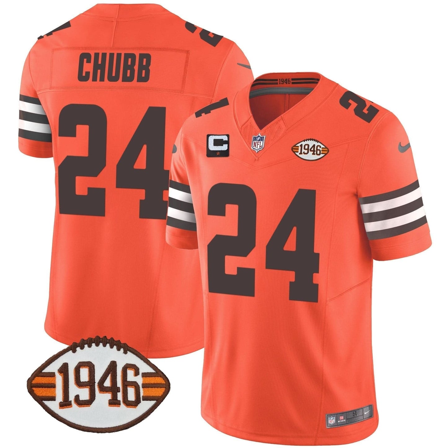 Browns 1946 75th Anniversary Patch Jersey - All Stitched