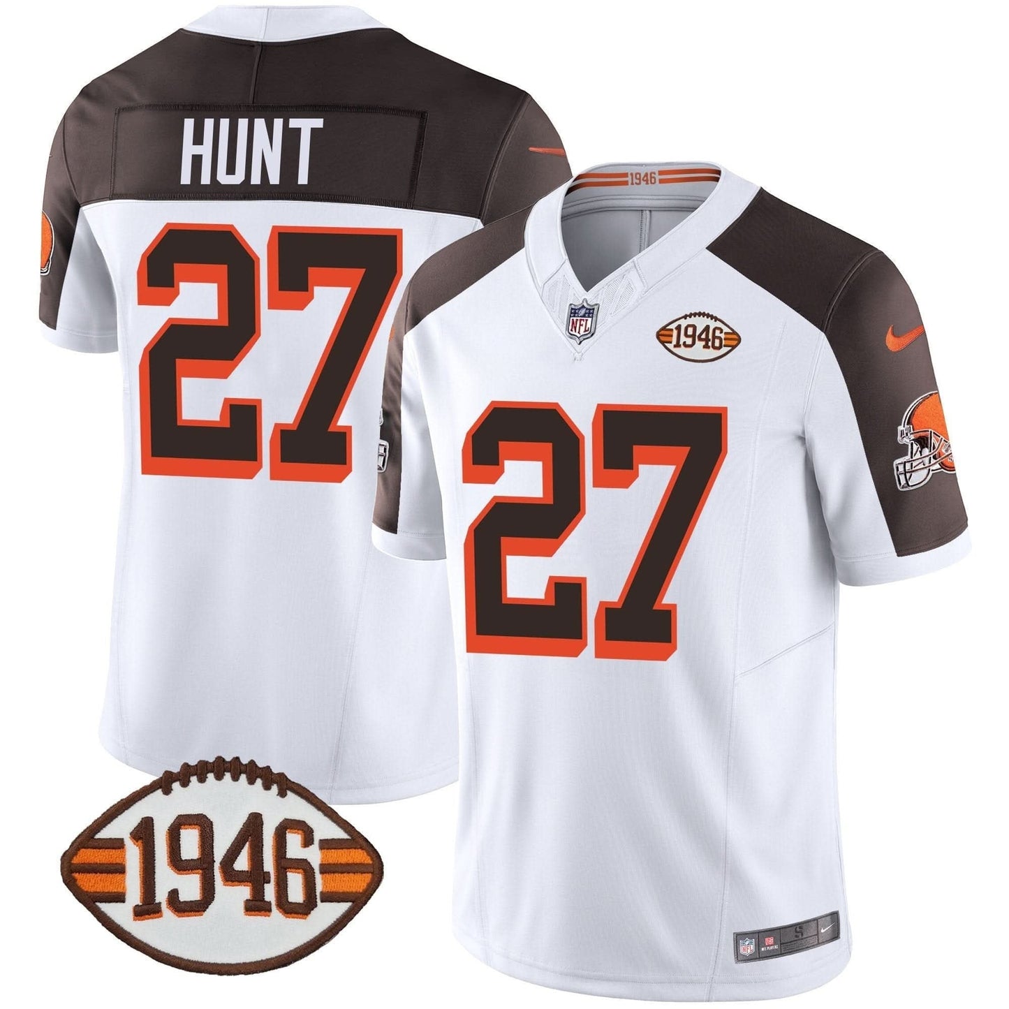 Browns 1946 75th Anniversary Patch Jersey - All Stitched