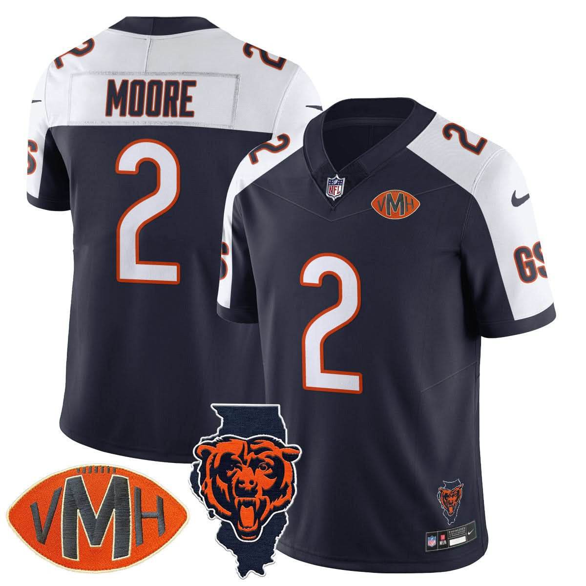 Chicago Bears Honor Virginia Halas McCaskey Jersey - All Stitched