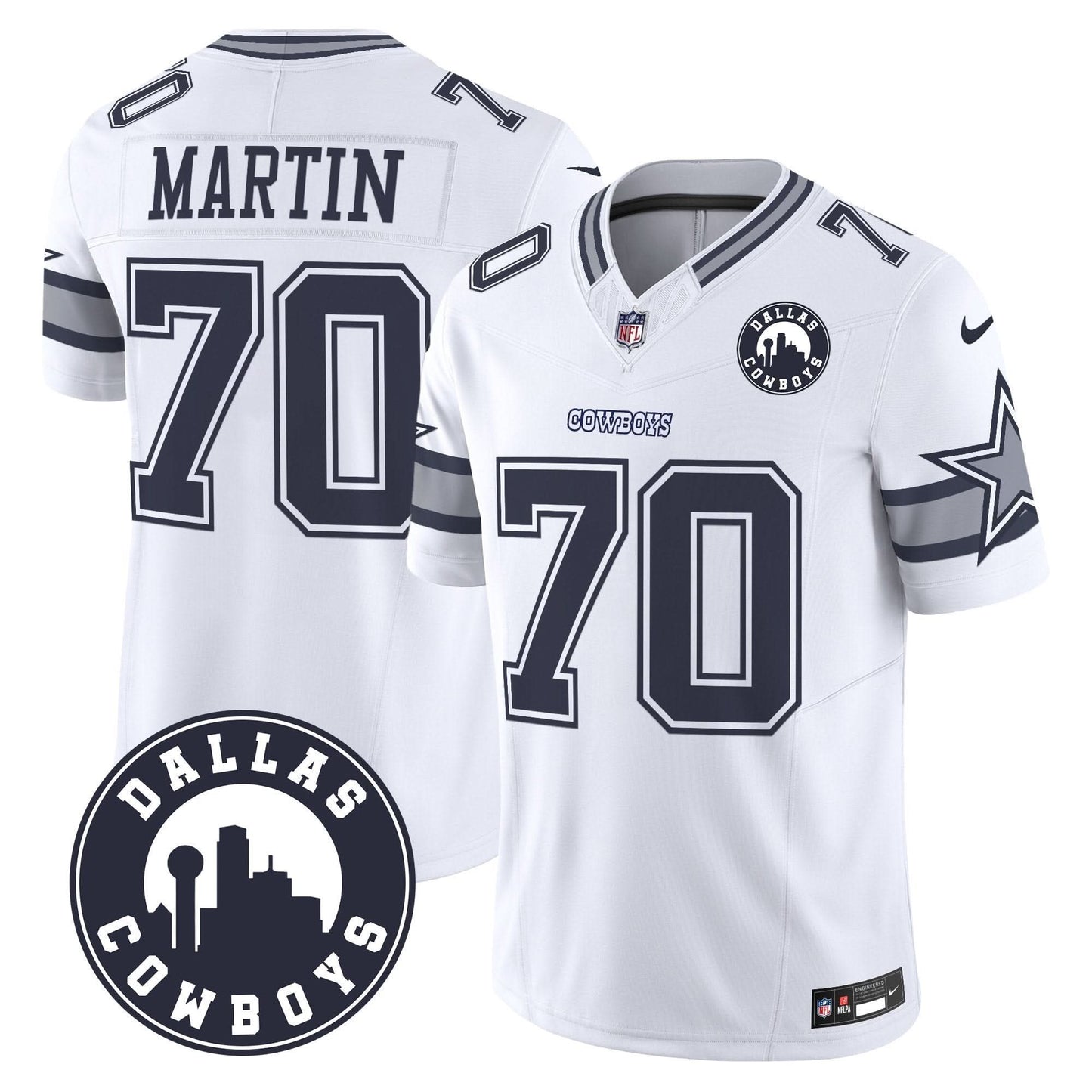 Cowboys "Dallas City" Patch Vapor Limited Jersey - All Stitched
