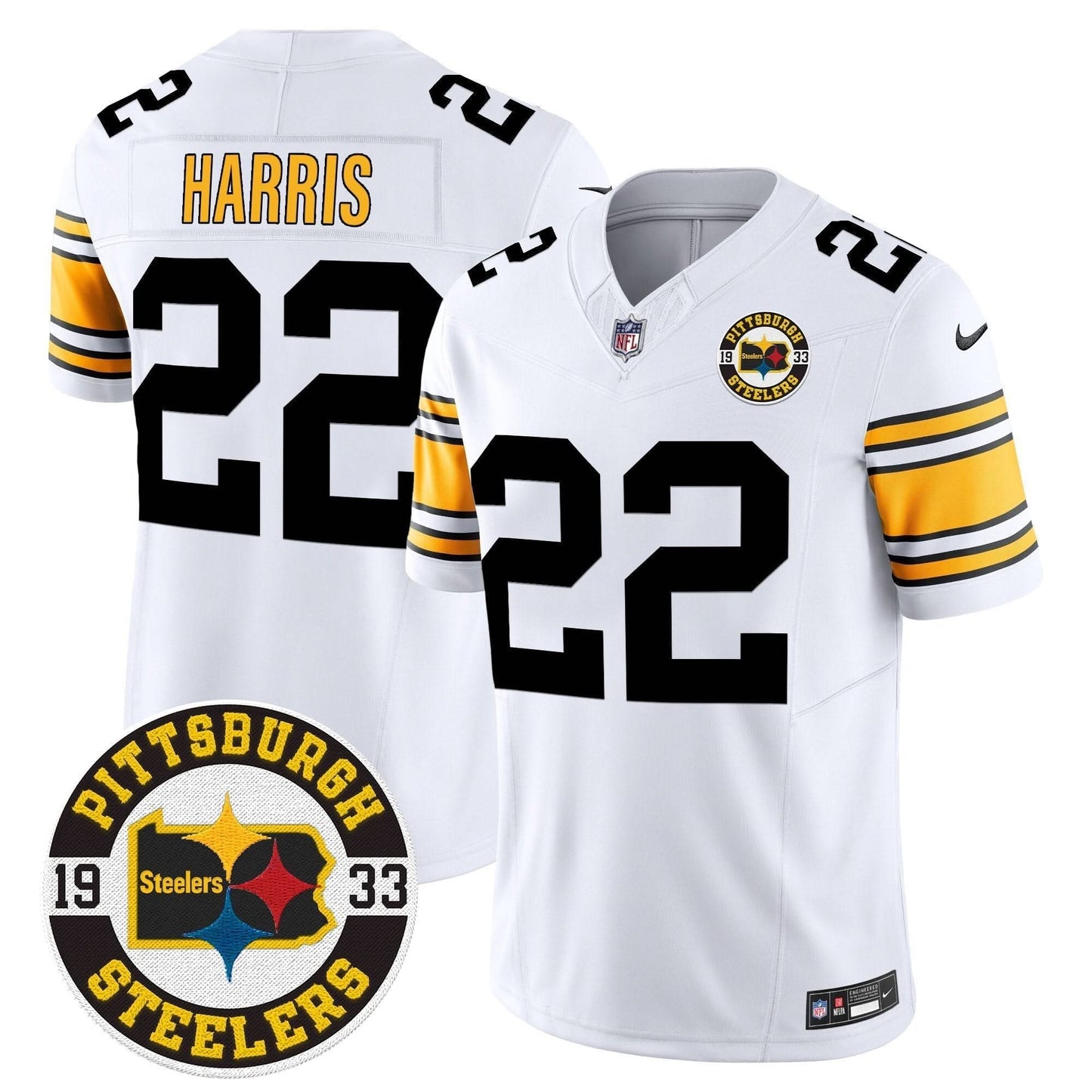 Steelers 2024 Vapor Limited Jersey - Est 1933 Patch - All Stitched