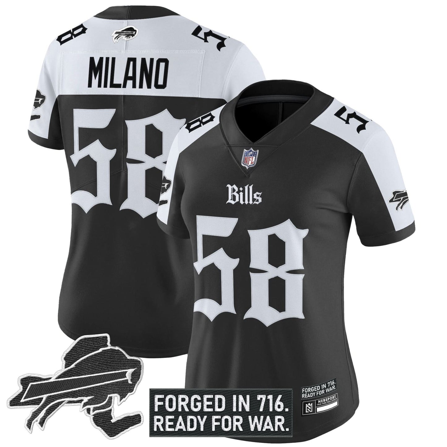 Women's Buffalo Bills 'Gothic Cold Front Edition' Vapor Limited Jersey - All Stitched