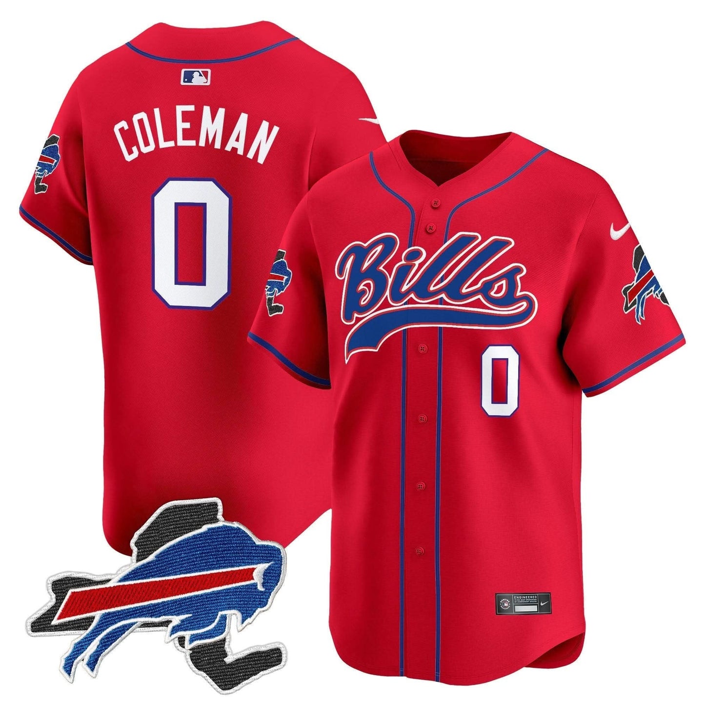 Buffalo Bills 2024 New York Patch Vapor Baseball Jersey - All Stitched