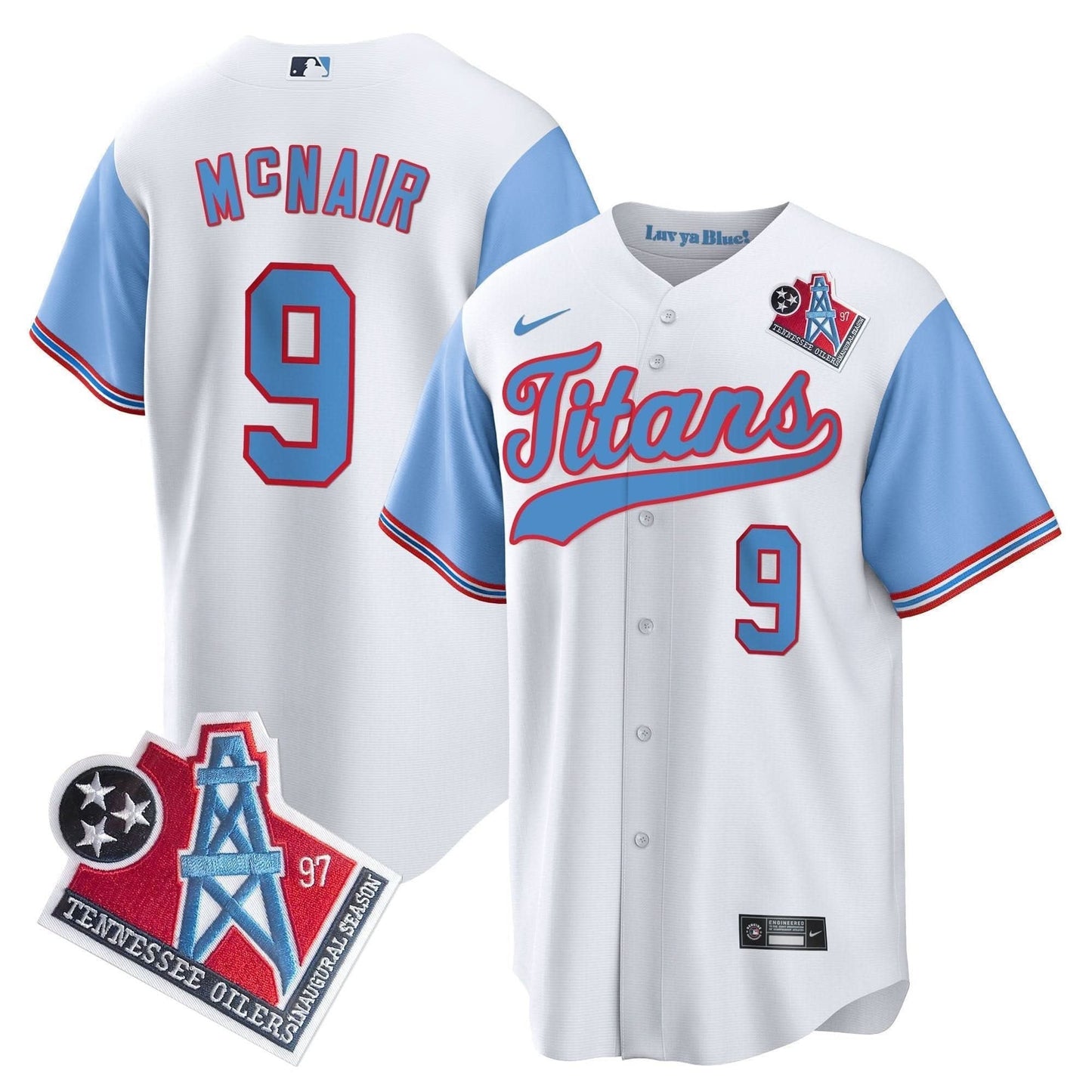 Titans 1997 Throwback Limited Cool Base Jersey - All Stitched