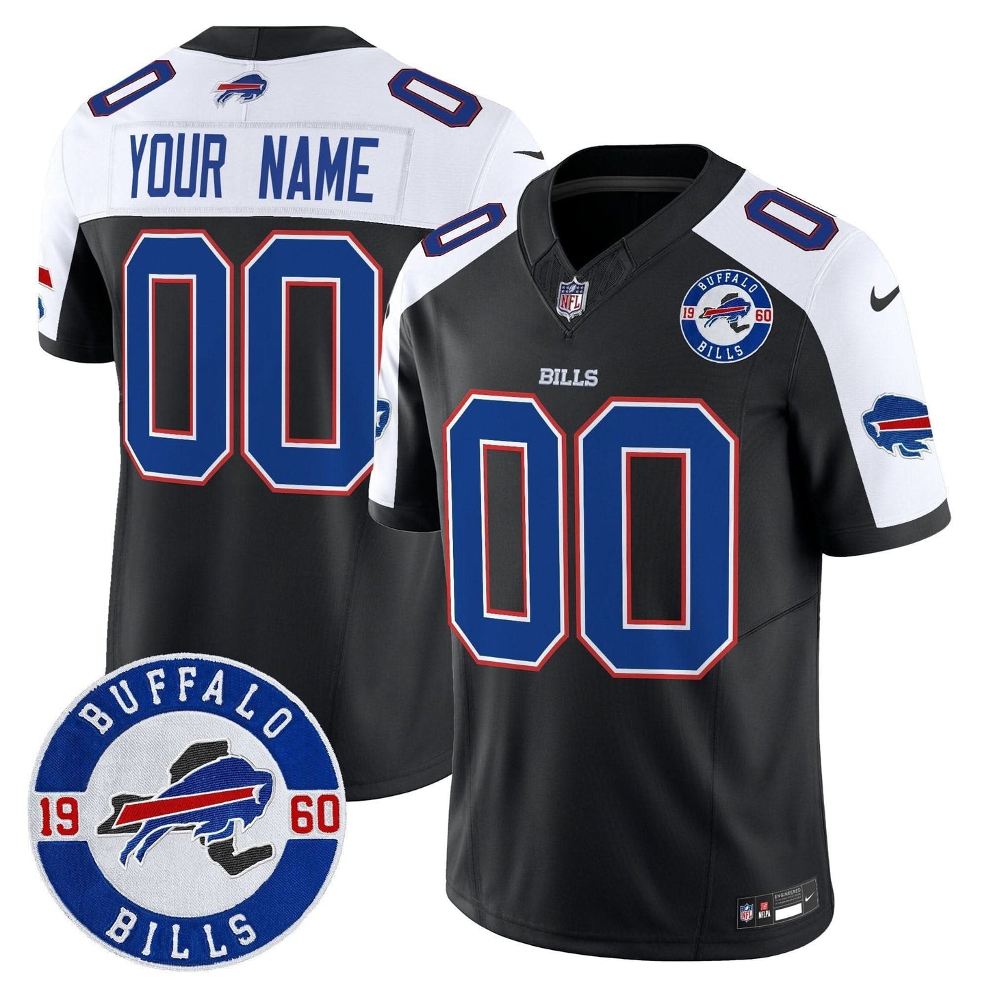 Buffalo Bills 2024 Vapor Limited Custom Jersey - Est. 1960 Patch - All Stitched