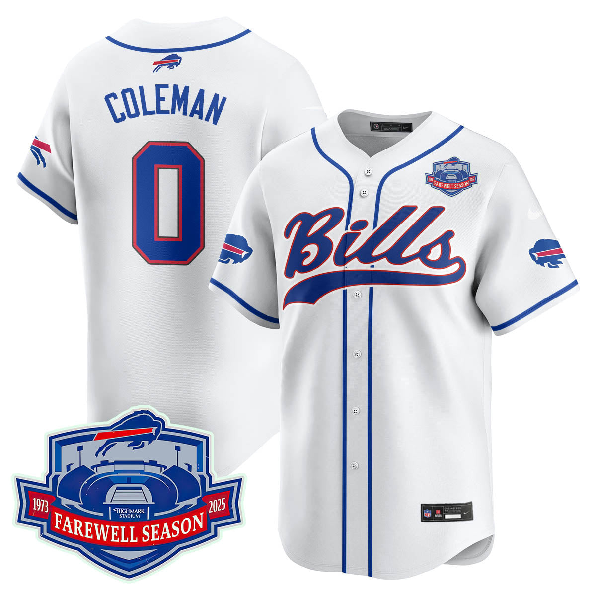 Buffalo Bills 2025 Baseball Jersey All Stitched - Farewell to Highmark Stadium
