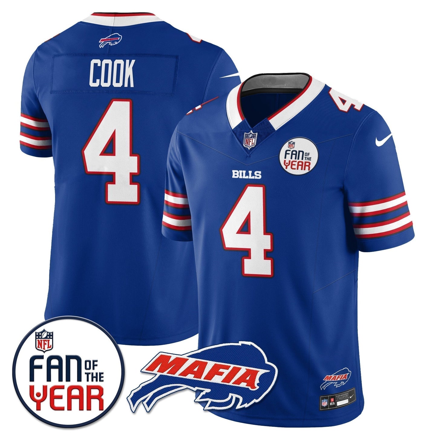 Buffalo Bills "Fan Of The Year" Jersey - All Stitched