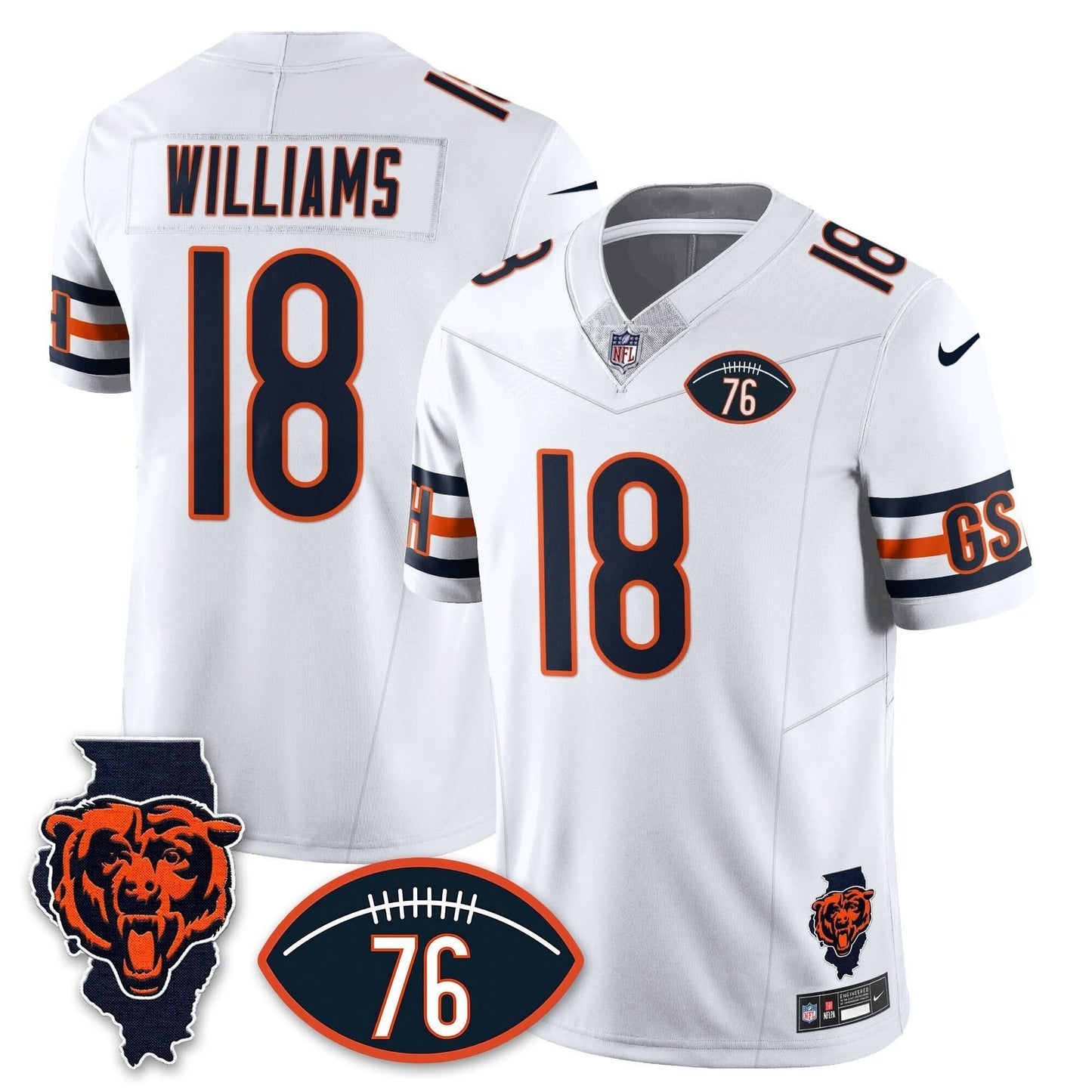 Chicago Bears Honor Steve McMichael Jersey - All Stitched