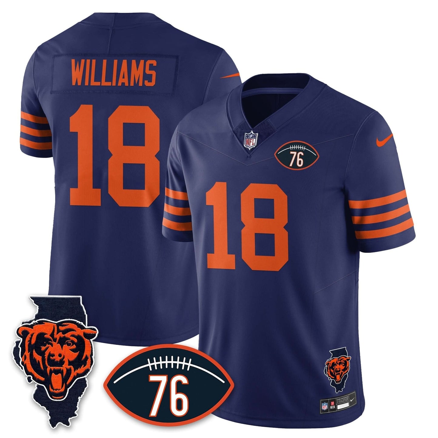 Chicago Bears Honor Steve McMichael Jersey - All Stitched
